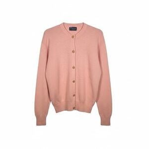 Vintage Burberrys London 100% Merino Wool Cardigan Made in Scotland Gold Buttons